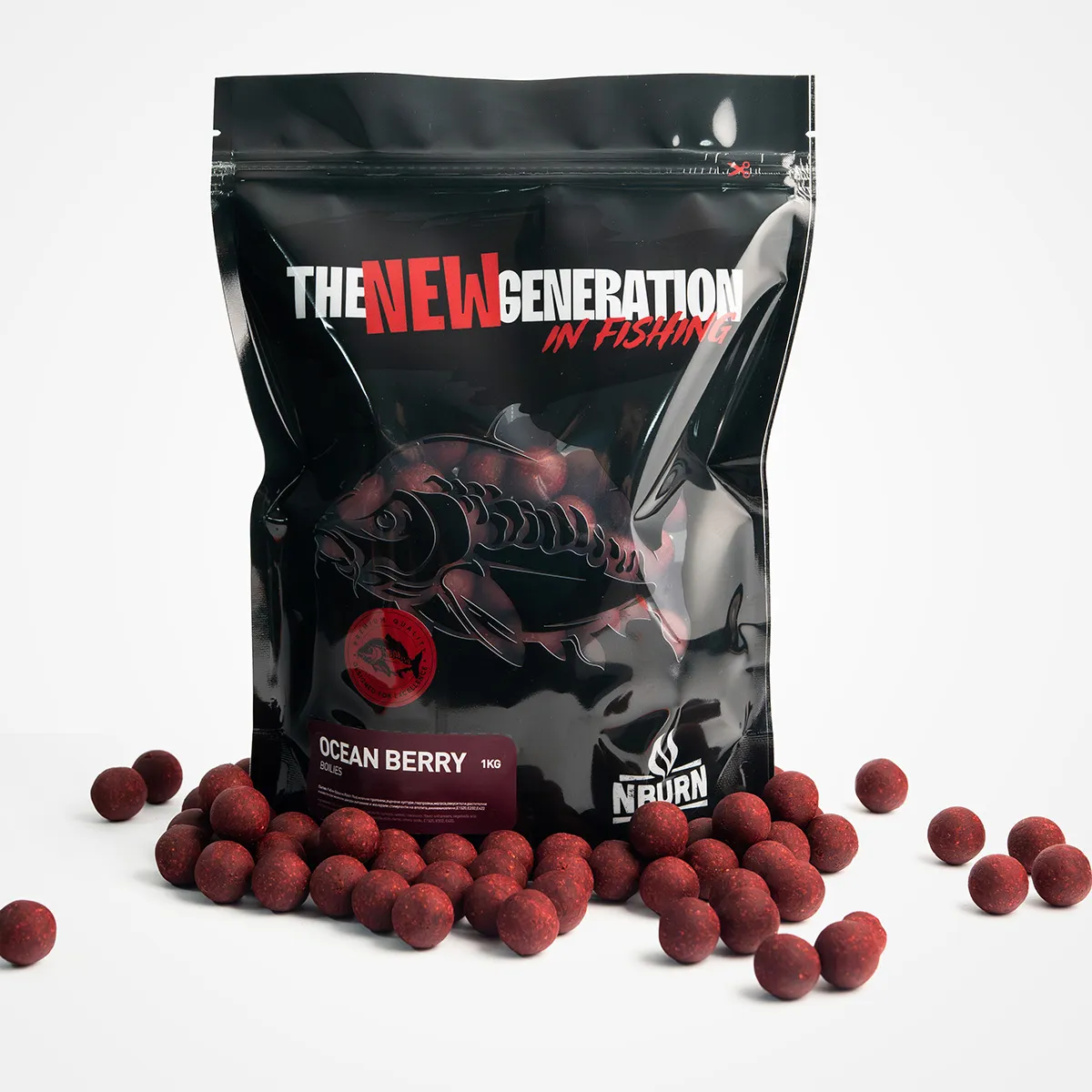 02 Протеинови топчета OCEAN BERRY 1KG – N-Burn Baits - Image 1